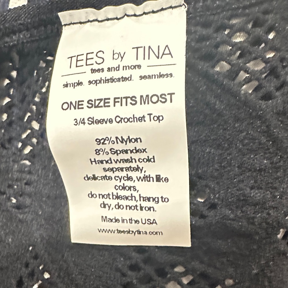 Tees by Tina Black Lace Blouse - Picture 5 of 5